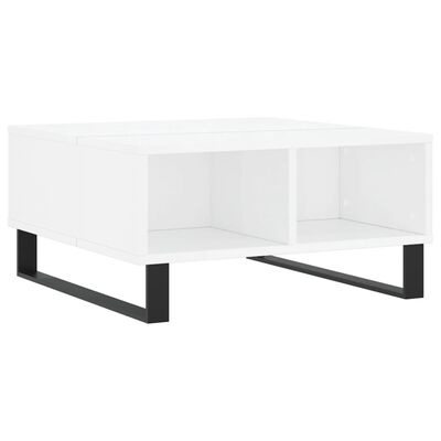 vidaXL Coffee Table High Gloss White 60x60x30 cm Engineered Wood