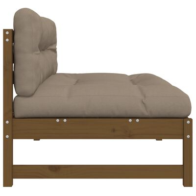 vidaXL Middle Sofa Honey Brown 120x80 cm Solid Wood Pine