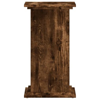 vidaXL Plant Stand Smoked Oak 33x33x60 cm Engineered Wood