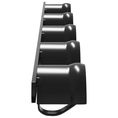 vidaXL Bridle Hanger for 5 Bridles with 5 Hooks Black Iron