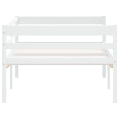 vidaXL Bed Frame without Mattress White Solid Pinewood 90x200 cm