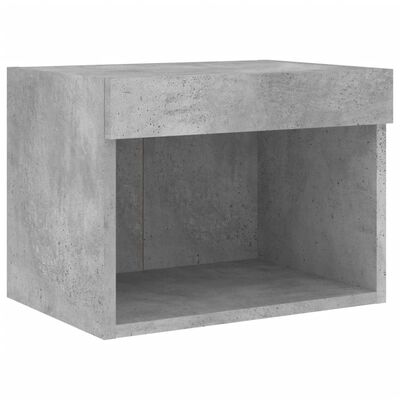 vidaXL 4 Piece TV Wall Cabinets with LED Lights Concrete Grey