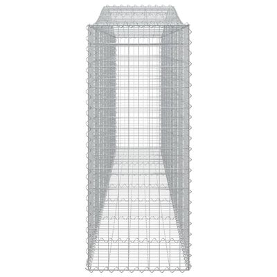 vidaXL Arched Gabion Basket 400x50x120/140 cm Galvanised Iron