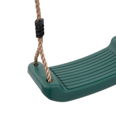 vidaXL Outdoor Swing Seat for Kids Single with Adjustable Rope Green