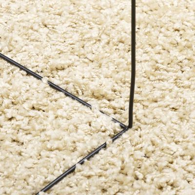 vidaXL Shaggy Rug PAMPLONA High Pile Modern Gold Ø 80 cm