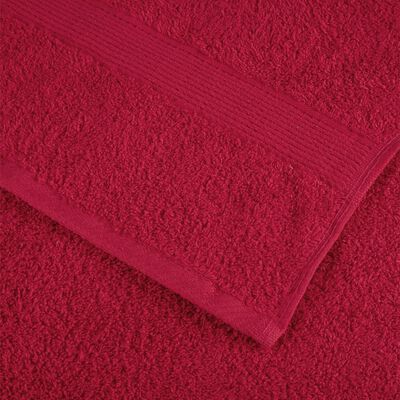 vidaXL Premium Hand Towels SOLUND 10 pcs Red 50x100 cm 600 gsm