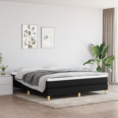 vidaXL Bed Frame without Mattress Black Super King Fabric (UK/IE/FI/NO only)