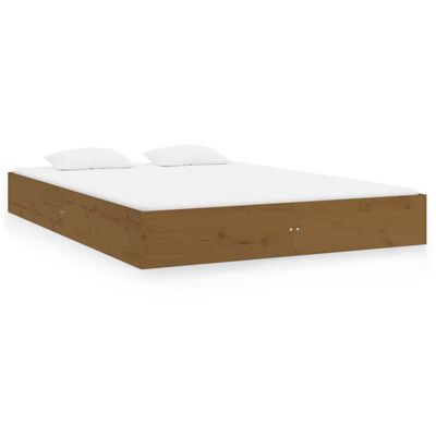 vidaXL Bed Frame without Mattress Honey Brown Solid Wood 120x200 cm