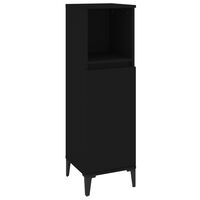 vidaXL Bathroom Cabinet Black 30x30x100 cm Engineered Wood