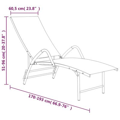 vidaXL Sun Lounger Textilene and Aluminium Green