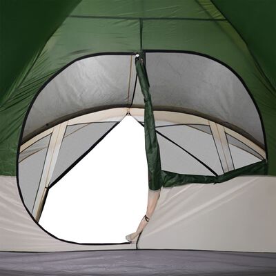 vidaXL Family Tent Cabin 6-Person Green Waterproof
