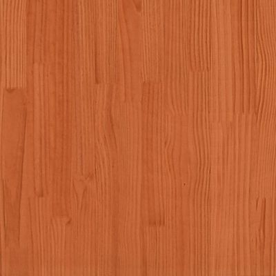 vidaXL Bed Frame Wax Brown 100x200 cm Solid Wood Pine