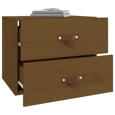 vidaXL Wall-mounted Bedside Cabinets 2 pcs Honey Brown 50x36x40 cm