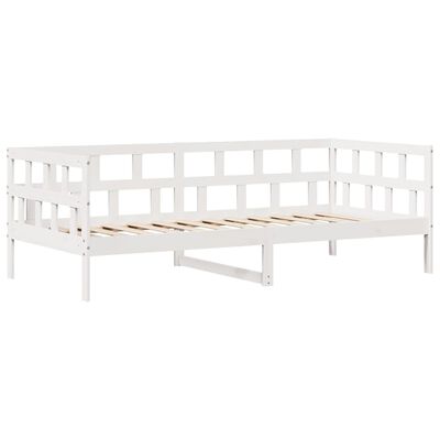 vidaXL Daybed with Drawers without Mattress White 90x200 cm Solid Wood