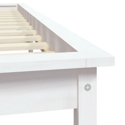 vidaXL Bed Frame without Mattress White 200x200 cm Solid Wood