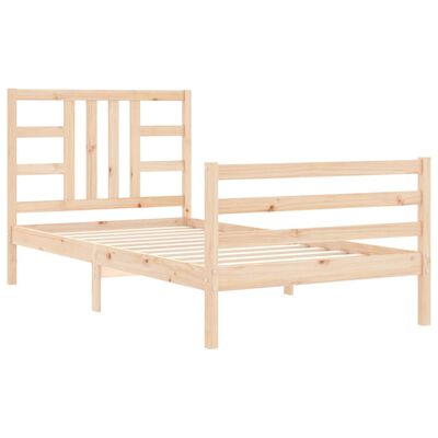 vidaXL Bed Frame without Mattress Single Solid Wood Pine