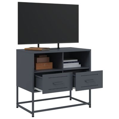 vidaXL TV Cabinet Anthracite 68x39x60.5 cm Steel