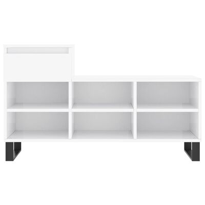 vidaXL Shoe Cabinet High Gloss White 102x36x60 cm Engineered Wood