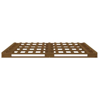 vidaXL Pallet Bed without Mattress Honey Brown 140x190 cm Solid Wood