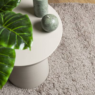 vidaXL Shaggy Rug PAMPLONA High Pile Modern Beige 160x160 cm