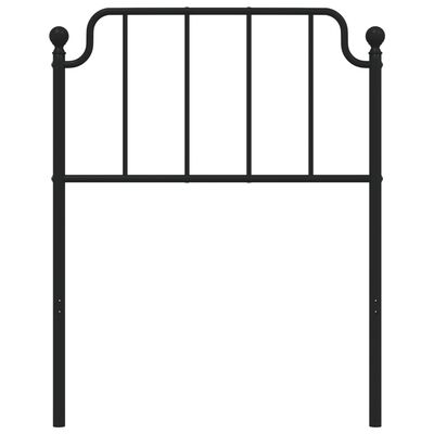 vidaXL Metal Headboard Black 80 cm