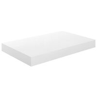 vidaXL Floating Wall Shelf High Gloss White 40x23x3.8 cm MDF