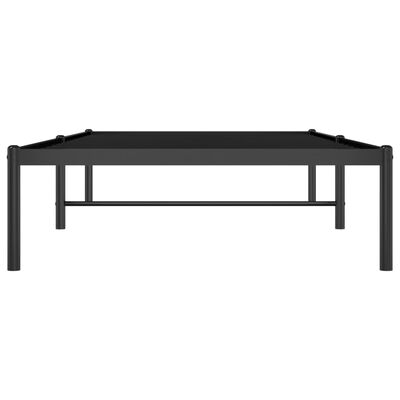 vidaXL Metal Bed Frame Black 90x190 cm Single