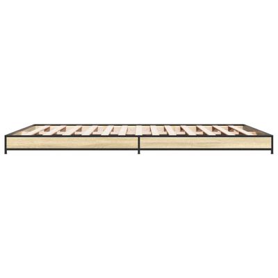 vidaXL Bed Frame without Mattress Sonoma Oak 135x190 cm Double