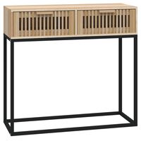vidaXL Console Table 80x30x75 cm Engineered Wood and Iron