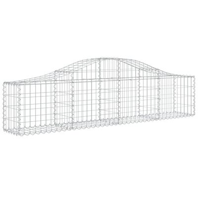 vidaXL Arched Gabion Baskets 13 pcs 200x30x40/60 cm Galvanised Iron