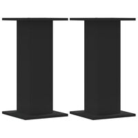 vidaXL Speaker Stands 2 pcs Black 30x30x60 cm Engineered Wood