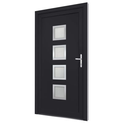 vidaXL Front Door Anthracite 108x200 cm PVC