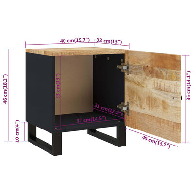 vidaXL Bedside Cabinets 2 pcs 40x33x46 cm Solid Wood Mango