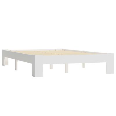 vidaXL Bed Frame without Mattress White Solid Pine Wood 140x200 cm