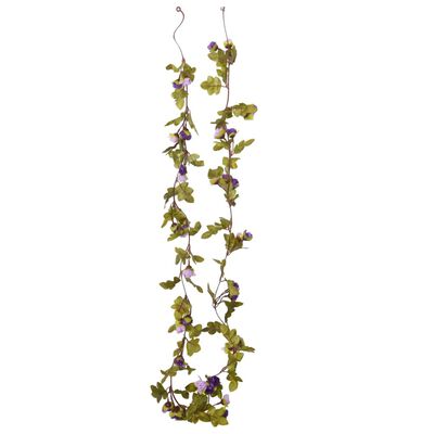 vidaXL Christmas Flower Garlands 6 pcs Light Purple 215 cm