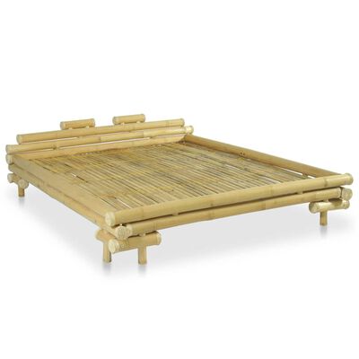 vidaXL Bed Frame without Mattress Bamboo 160x200 cm