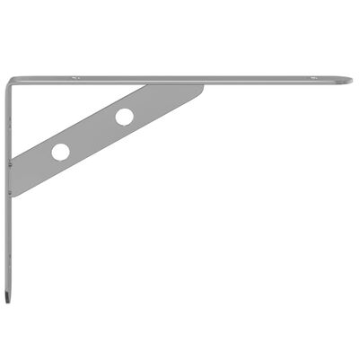 vidaXL Shelf Brackets 4 pcs 20x2.5x14 cm Silver Stainless Steel