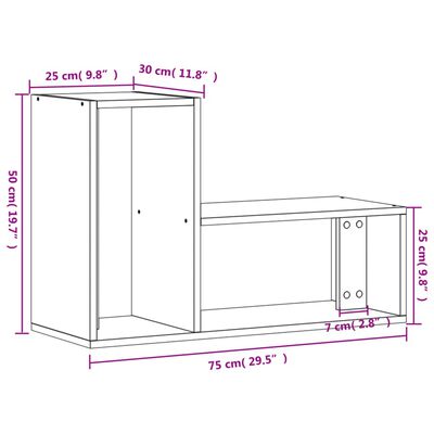 vidaXL TV Cabinets 2 pcs Sonoma Oak 75x30x50 cm Engineered Wood