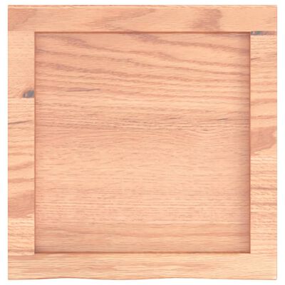 vidaXL Bathroom Countertop Light Brown 40x40x(2-4) cm Treated Solid Wood