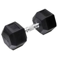 Orange Gym Hex Dumbbell 22.5 kg Black