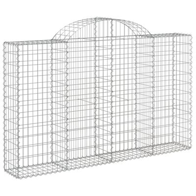 vidaXL Arched Gabion Baskets 18 pcs 200x30x120/140 cm Galvanised Iron