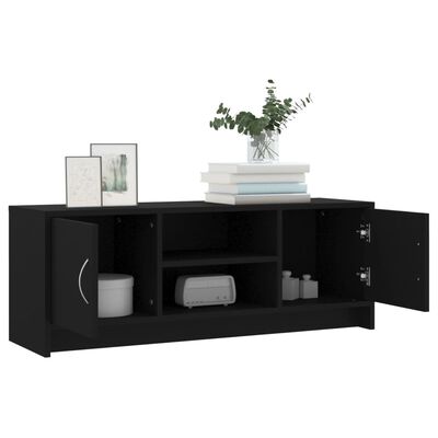 vidaXL TV Cabinet Black 102x30x37.5 cm Engineered Wood