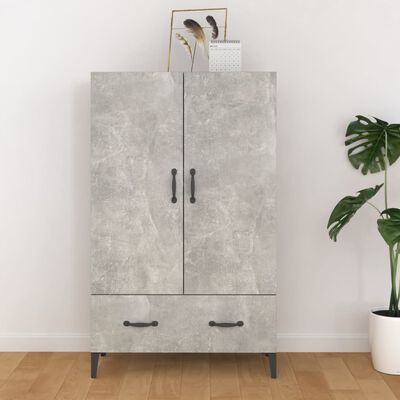 vidaXL Highboard Concrete Grey 70x31x115 cm Engineered Wood