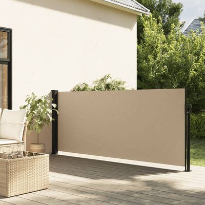 vidaXL Retractable Side Awning Beige 100x300 cm