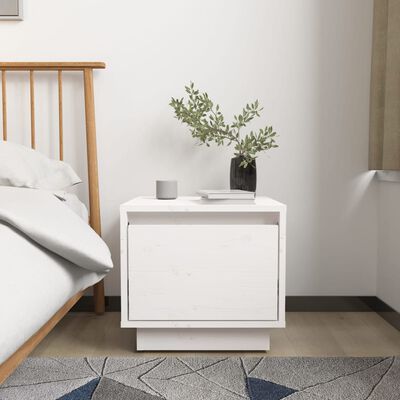 vidaXL Bedside Cabinets 2 pcs White 35x34x32 cm Solid Wood Pine