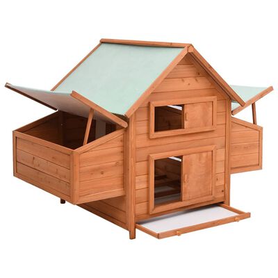 vidaXL Chicken Coop 152x96x110 cm Solid Firwood