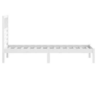 vidaXL Bed Frame without Mattress White 90x190 cm Single Solid Wood Pine