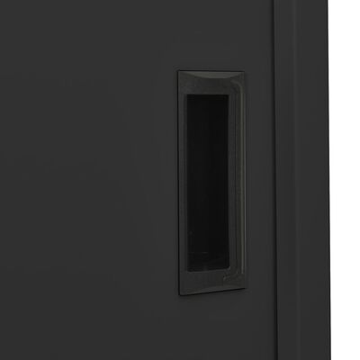 vidaXL Office Cabinet with Sliding Door Anthracite 90x40x180 cm Steel