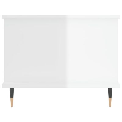 vidaXL Coffee Table High Gloss White 90x50x40 cm Engineered Wood