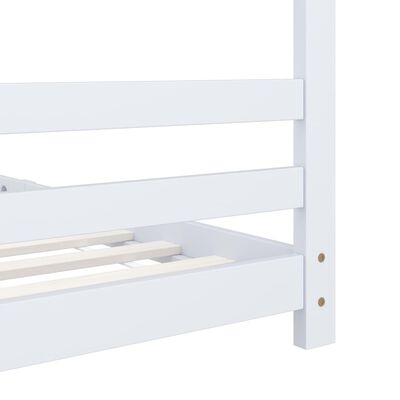 vidaXL Kids Bed Frame White Solid Pine Wood 90x200 cm